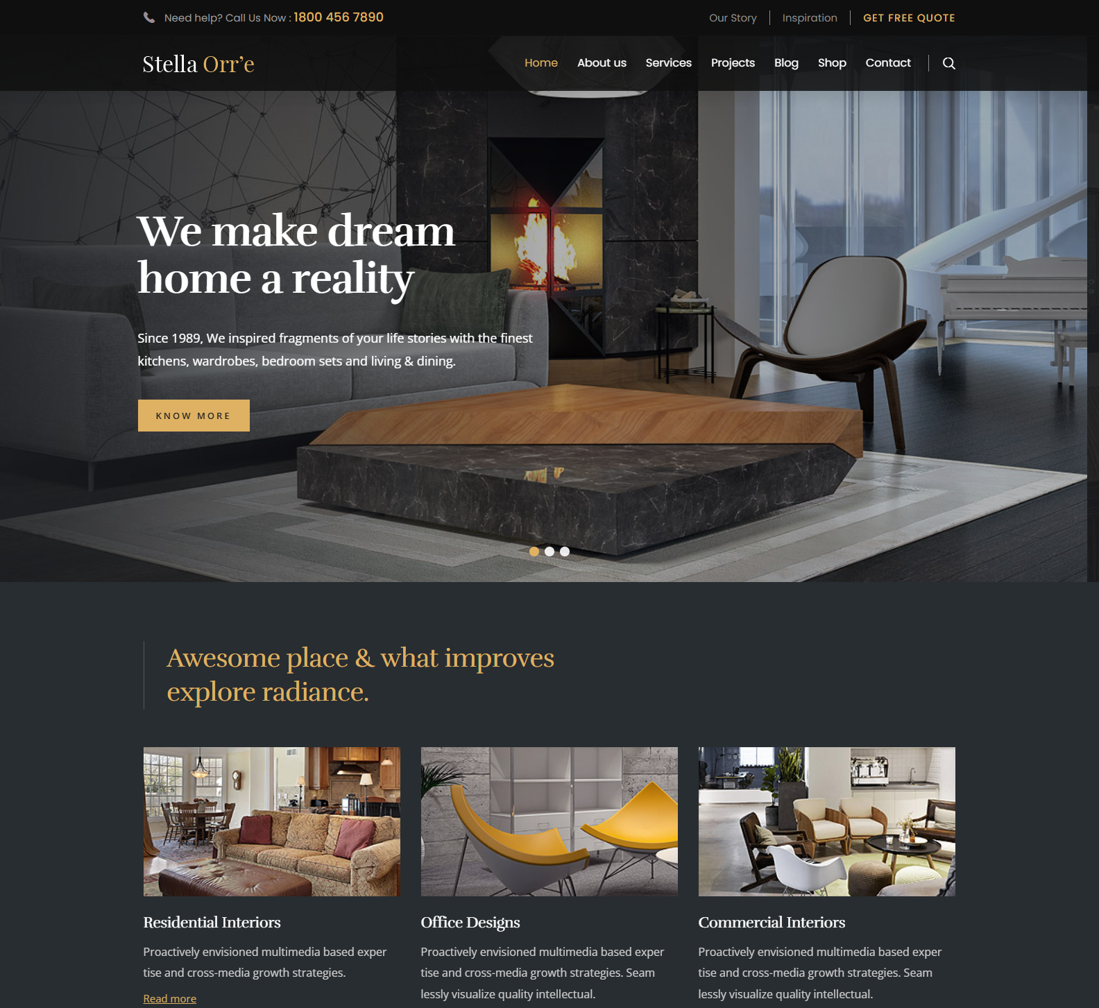 Stella Orr'e - Interior and Home Renovation HTML Template | Home Page 01