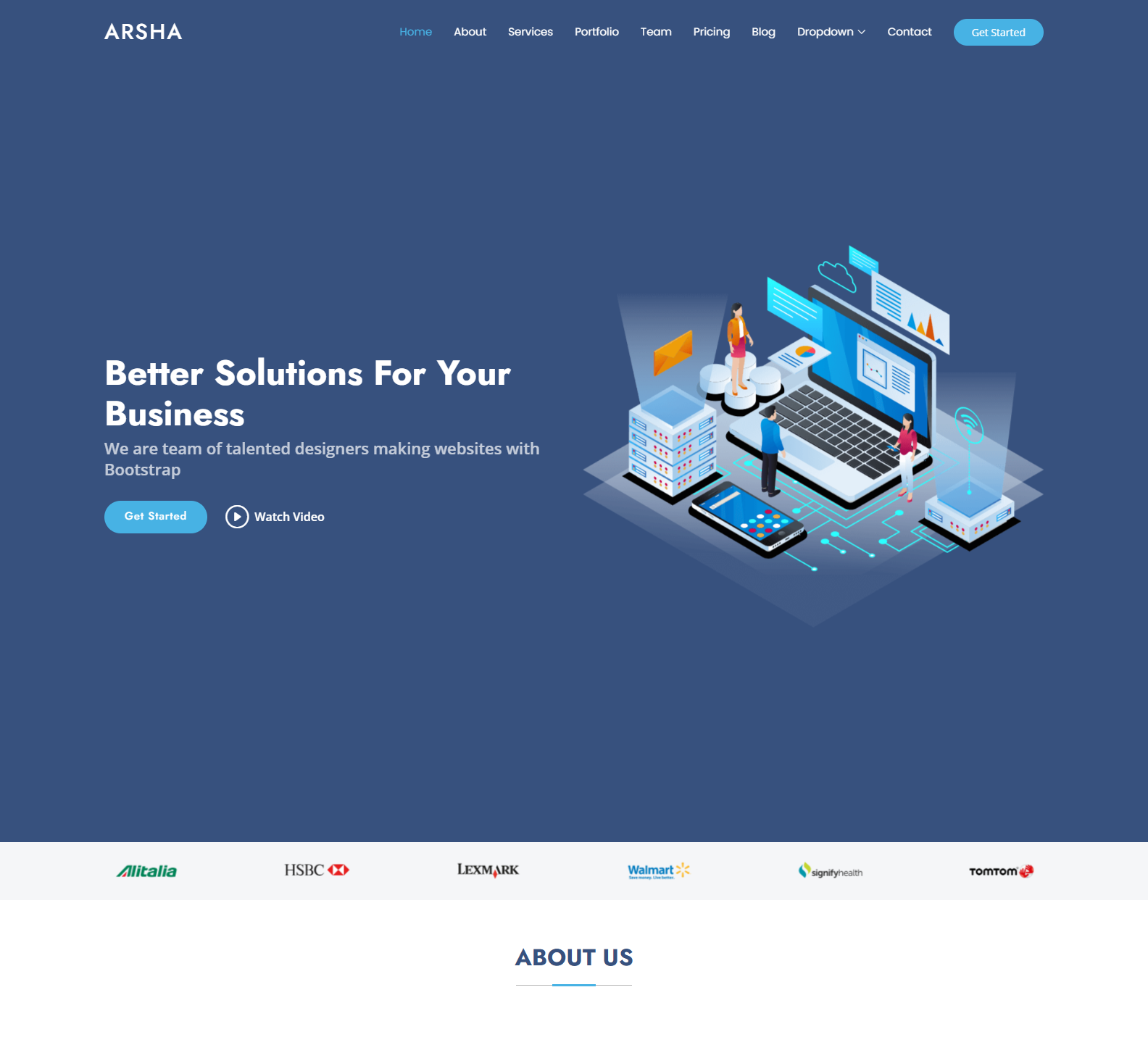 Index - Arsha Bootstrap Template