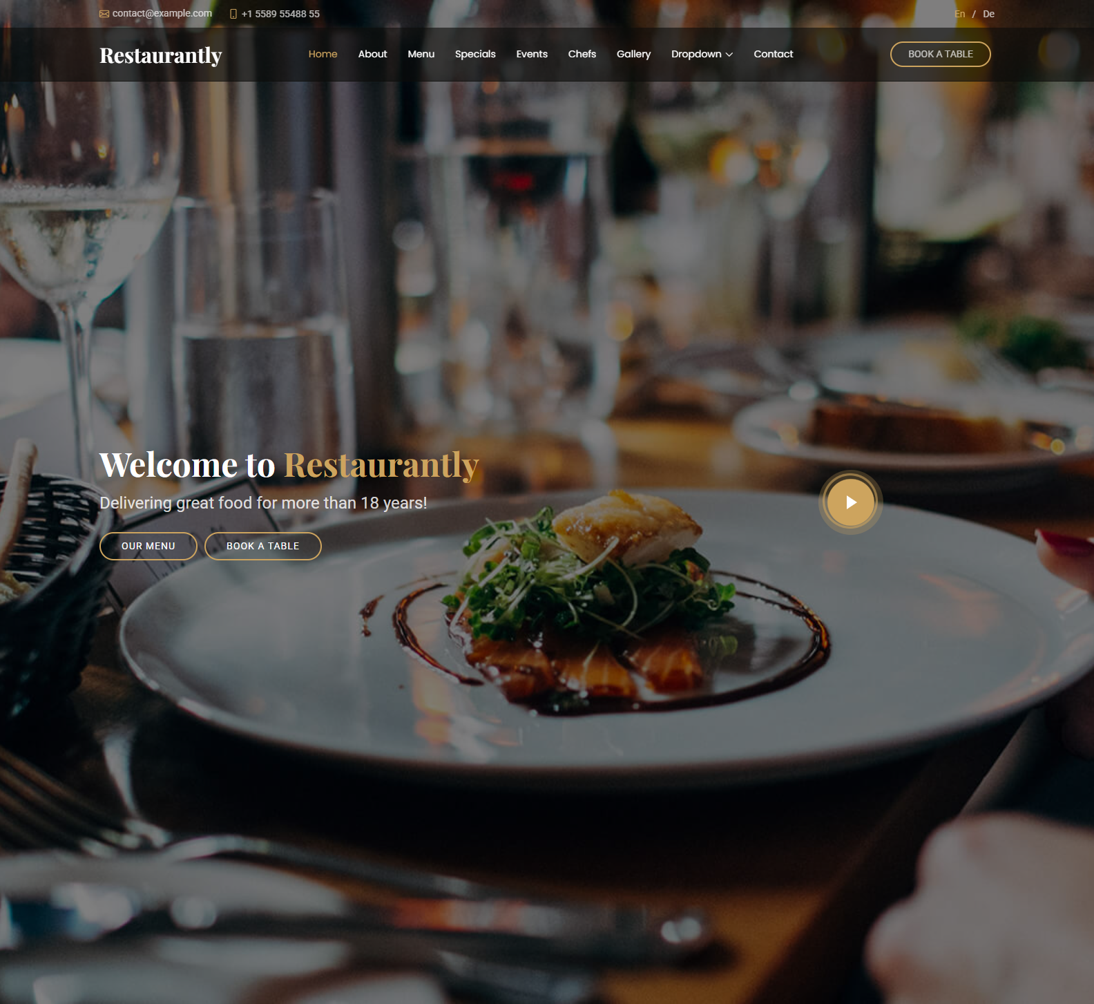 Index - Restaurantly Bootstrap Template