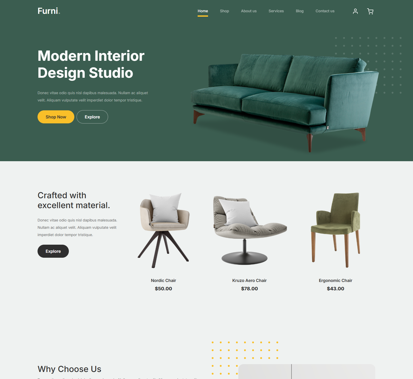 Furni Free Bootstrap 5 Template for Furniture and Interior Design Websites by Untree.co