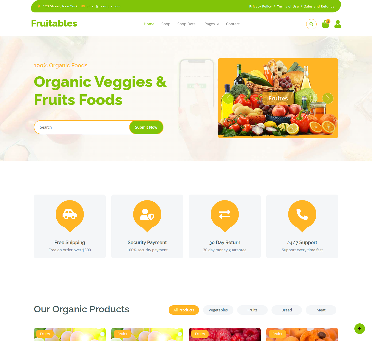 Fruitables - Vegetable Website Template
