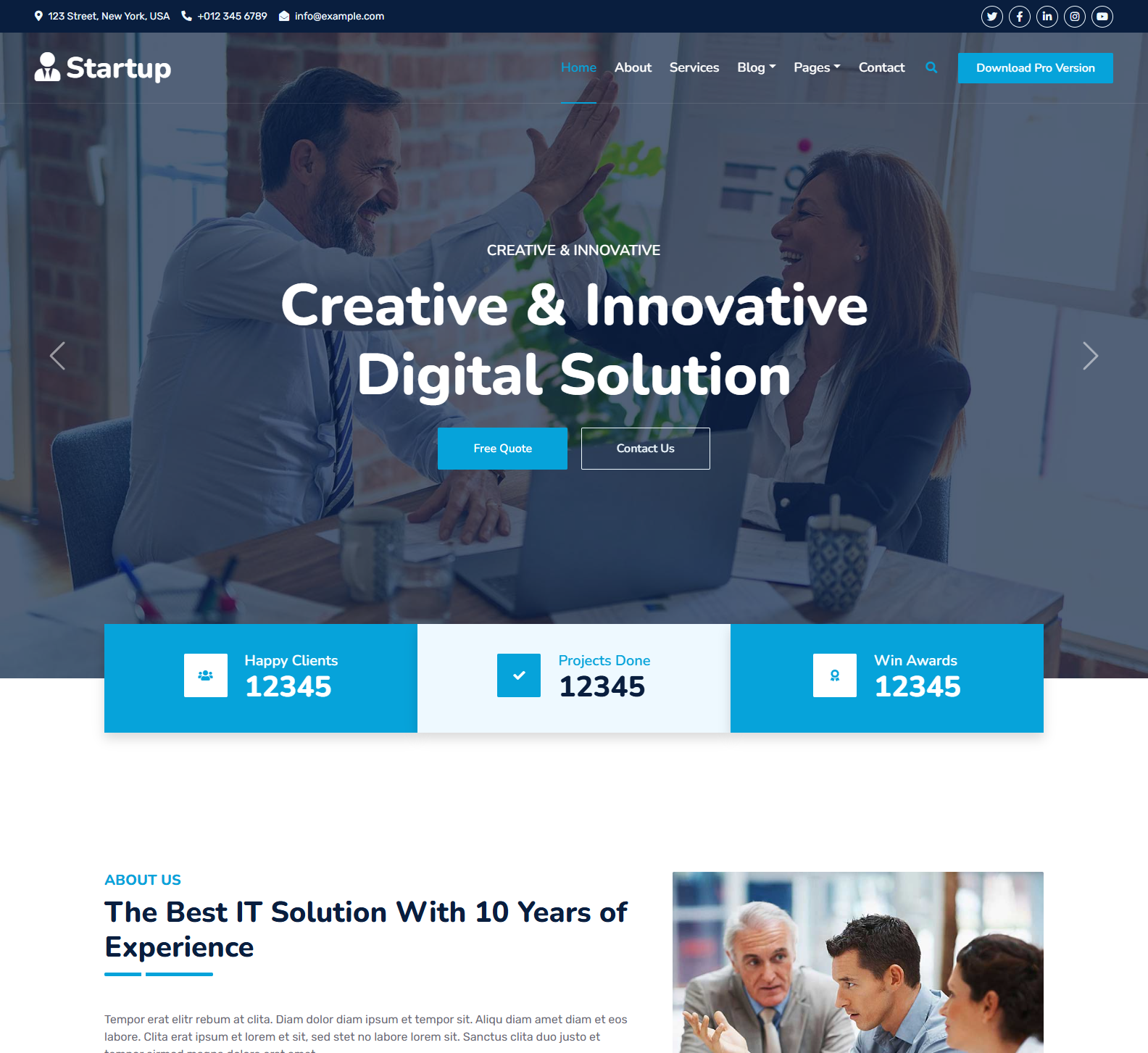 Startup - Startup Website Template