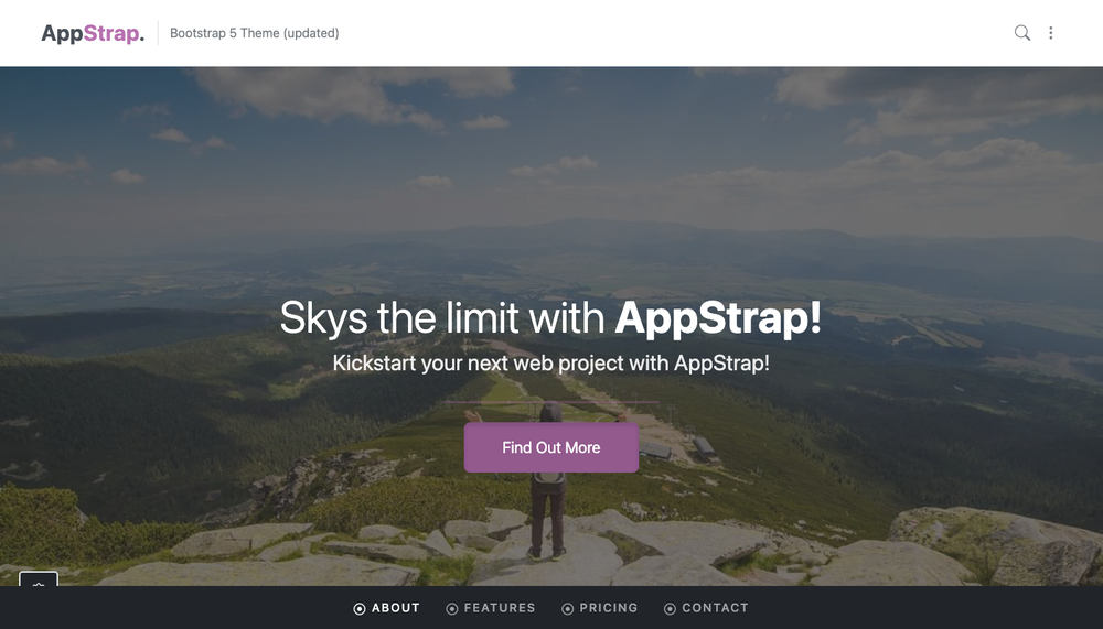 index onepager dotted menu bottom page thumbnail