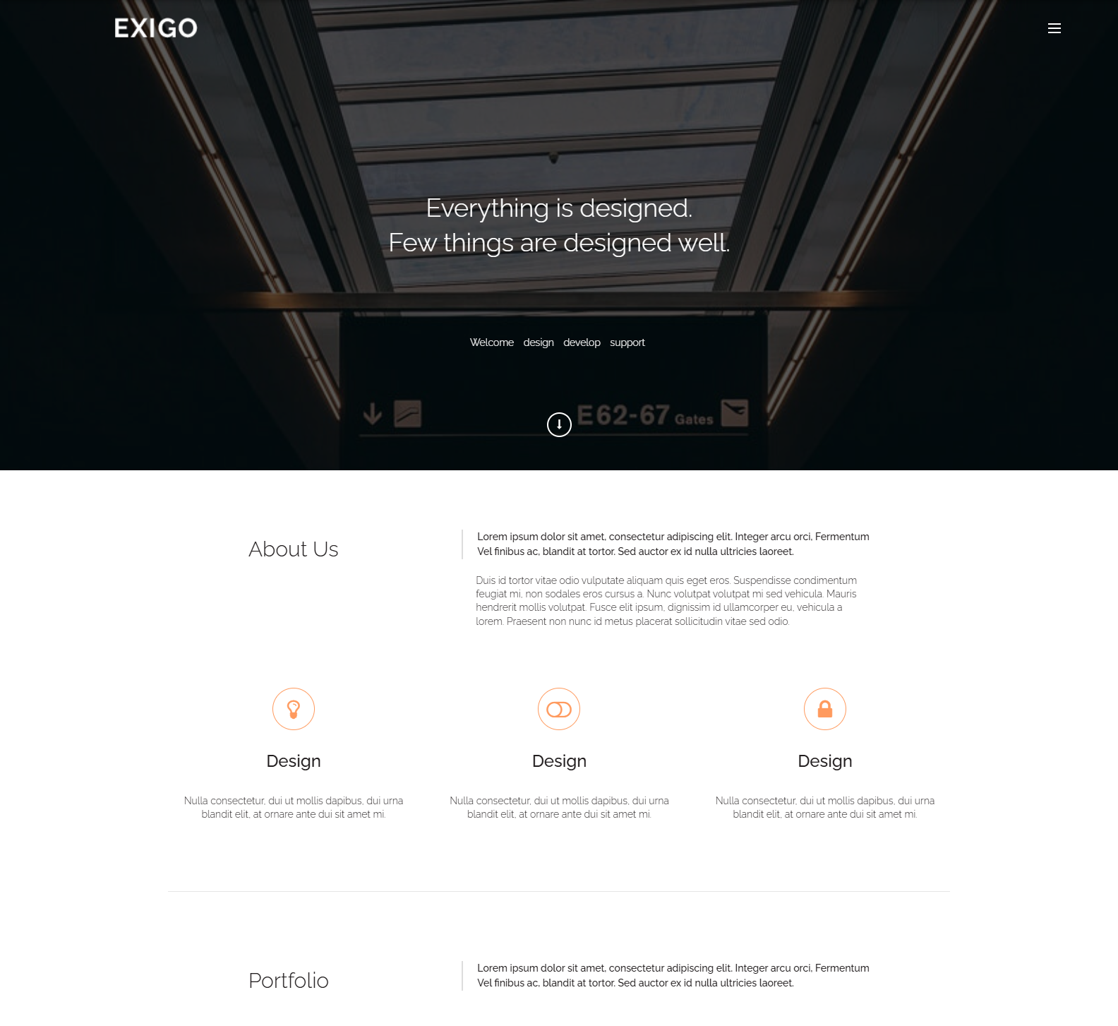 Exigo - Free HTML5 Creative Portfolio Template