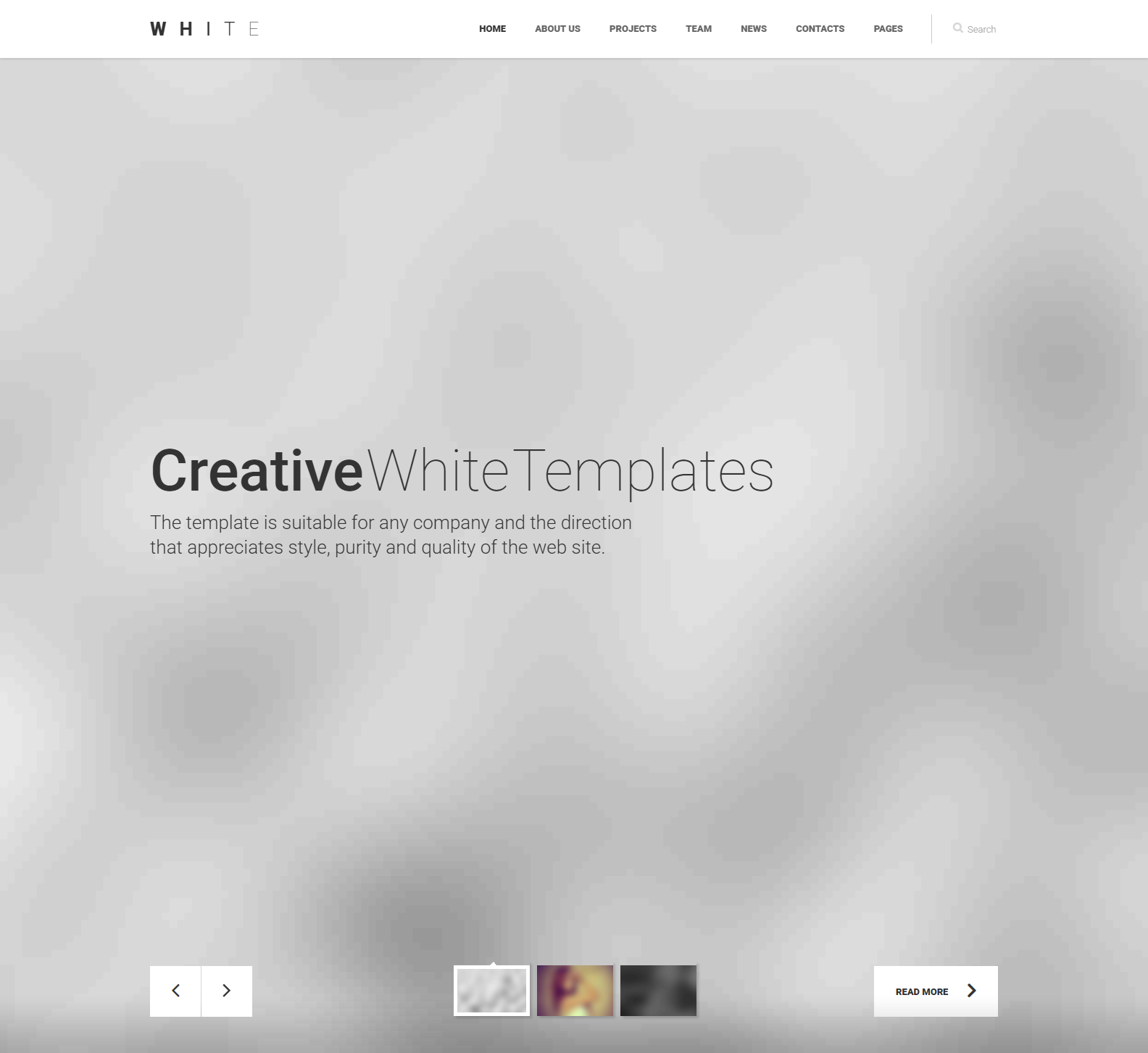 White | responsive bootstrap3 html5 one page template