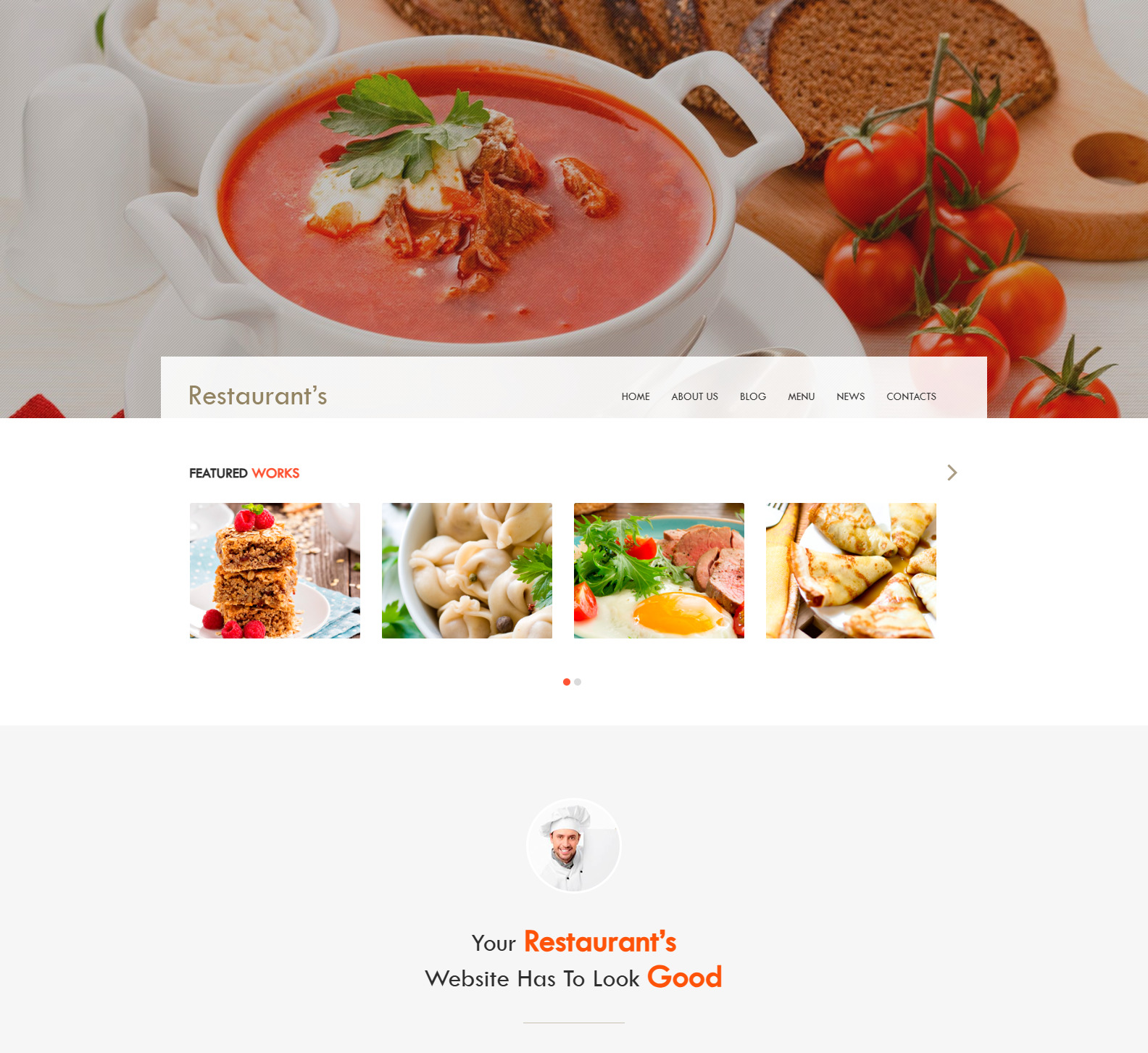 Restaurant One Page HTML5 Template