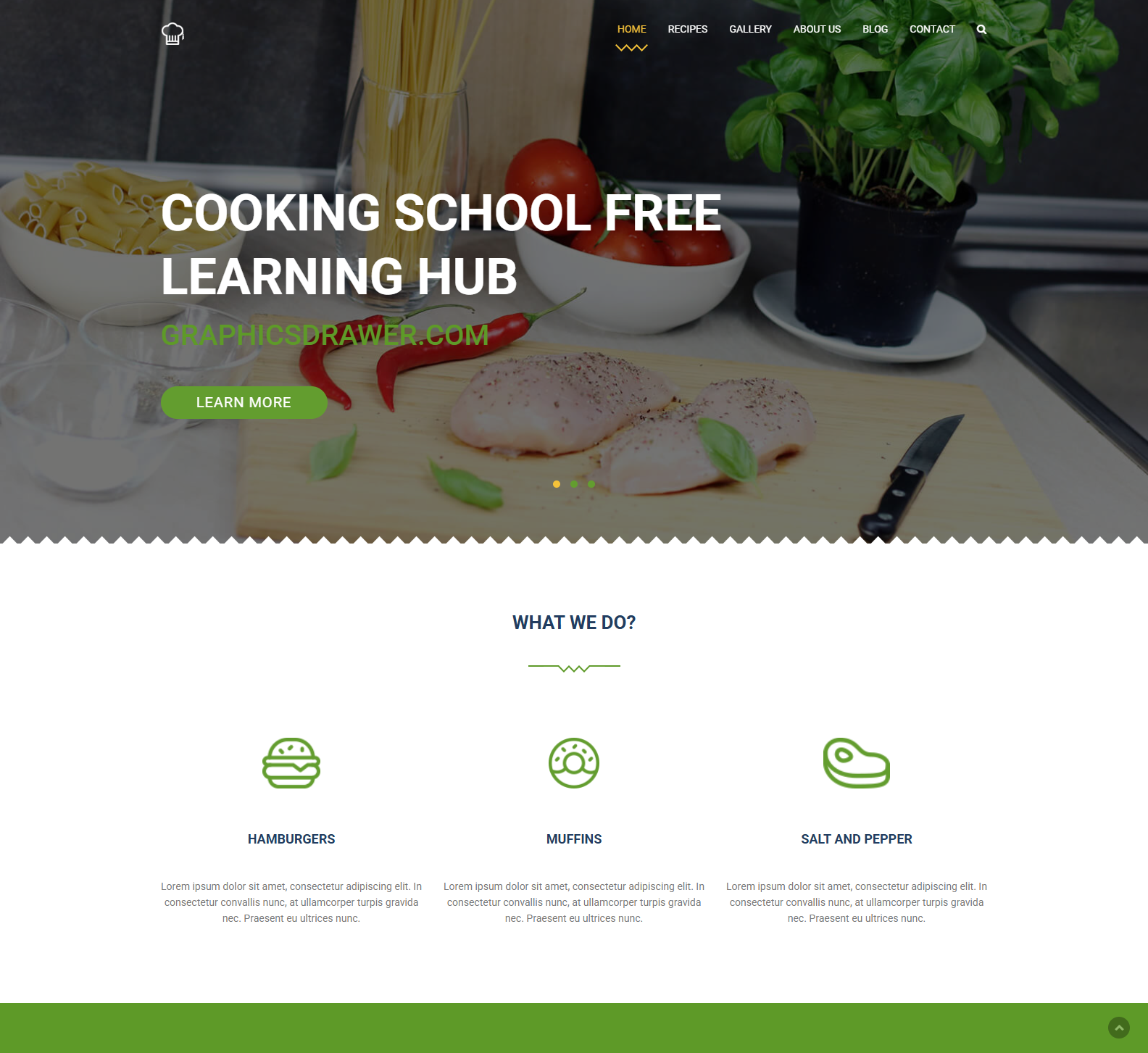 Cooking School Free html template